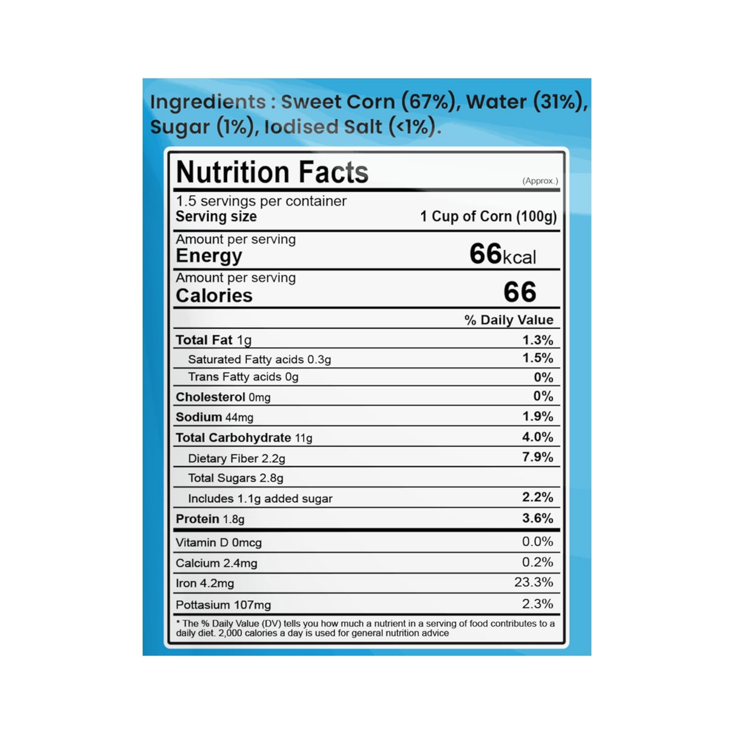 TADAA Sea Salt & Pepper Sweet Corn Kernels (225g)