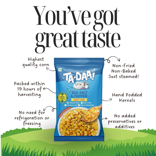 TADAA Sea Salt & Pepper Sweet Corn Kernels (225g)