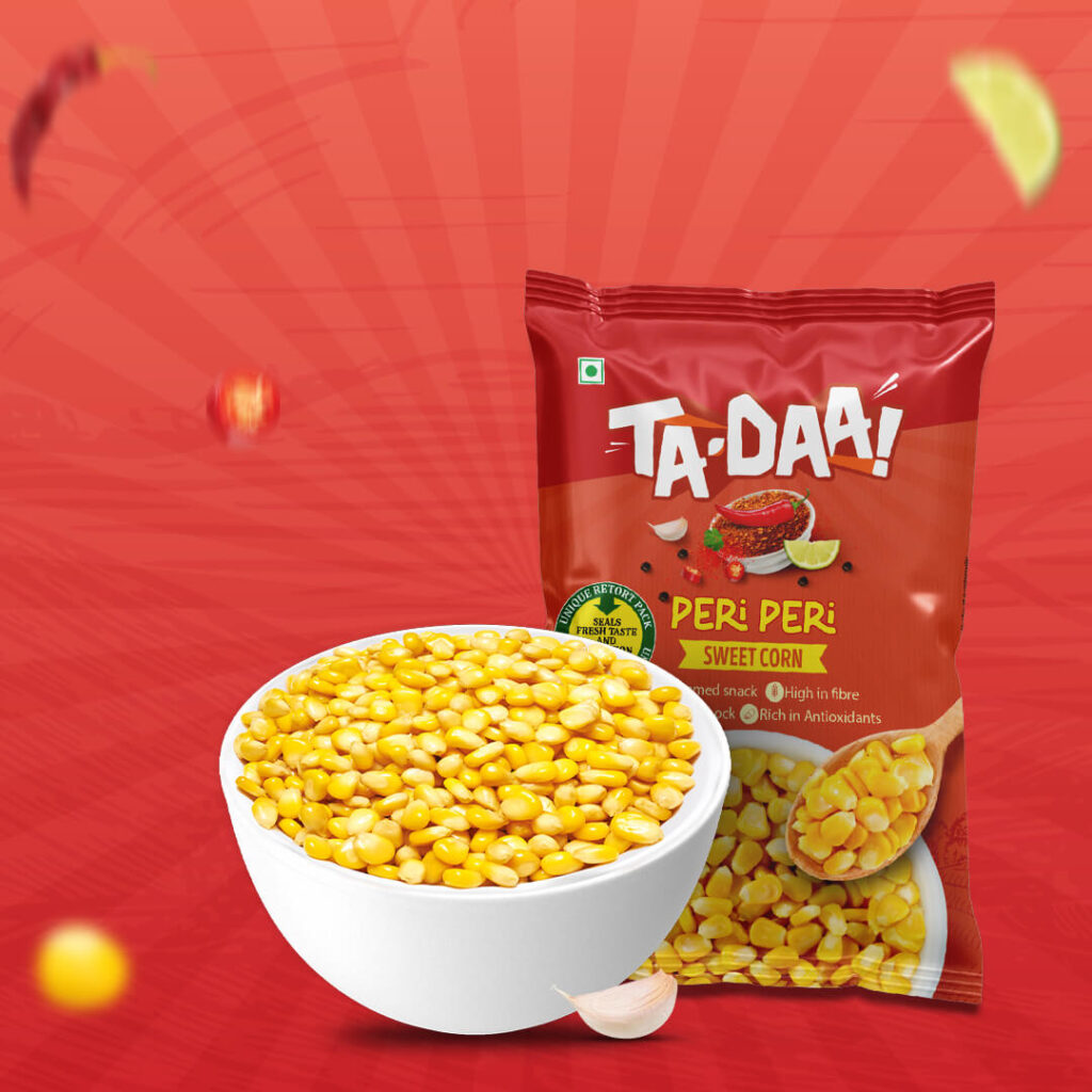 Steamed Sweet Corn Kernels Peri-Peri